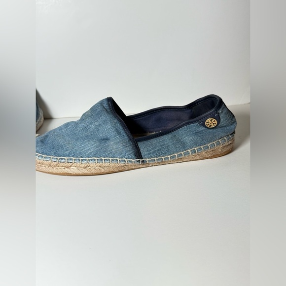 Tory Burch Denim Blue Loafers - Picture 2 of 10